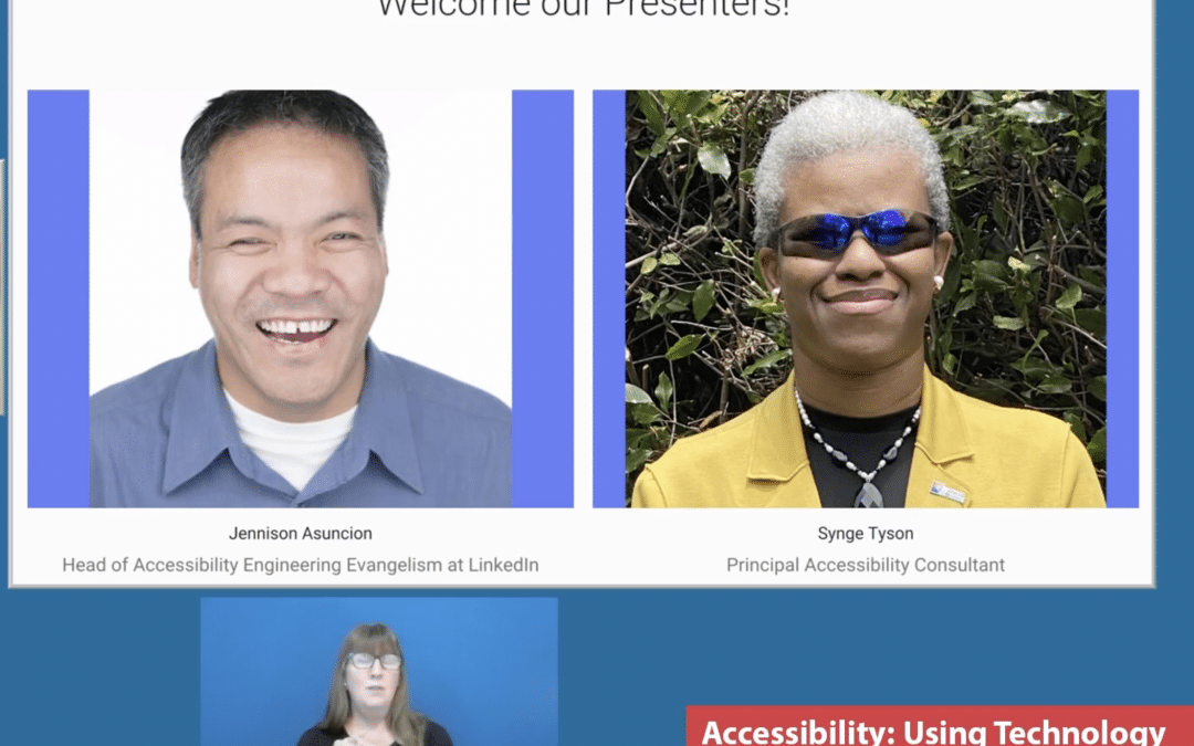 Rewatch our “Accessibility, Part One: Using Technology While Blind” webinar