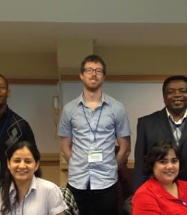 Student talking with recruiter at 2019 Tapia Career Fair