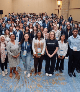 A group of people standing together.